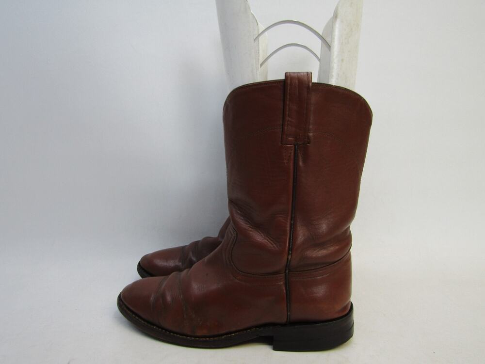Cowtown Mens Size 8 D Brown Leather Roper Cowboy Western Boots